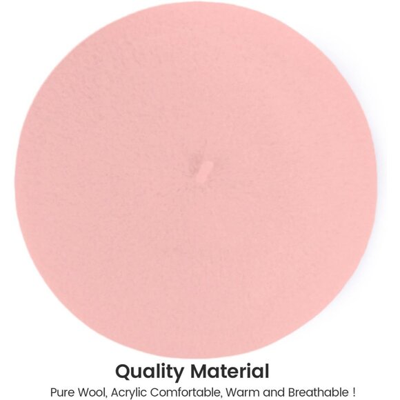 Wool Beret Hat Unisex French Classic Warm Winter Casual Fashion Accessory - Picture 6 of 6